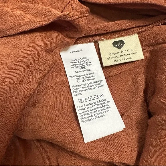 Madewell Rust Burnt Orange Jacquard Maxi Skirt Women’s Size 4 High Waist Long - Picture 9 of 14